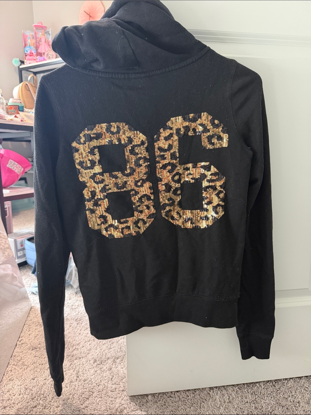 Victoria’s Secret PINK sequin leopard print zip jacket